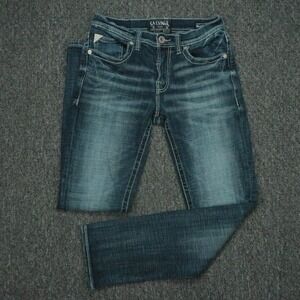 Salvage Jeans Mens 30x31 Blue Havoc Straight Slim‎ Fit 5 Pocket Buckle BKE
